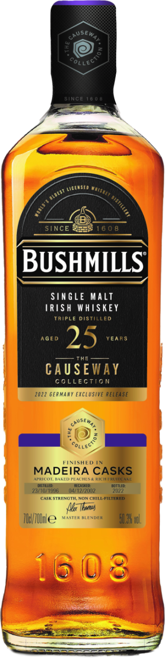 Bushmills Causeway Collection Madeira Cask 25 Years Single Malt Irish Whiskey