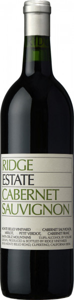 Ridge Vineyards Estate Cabernet Sauvignon Santa Cruz Mountains