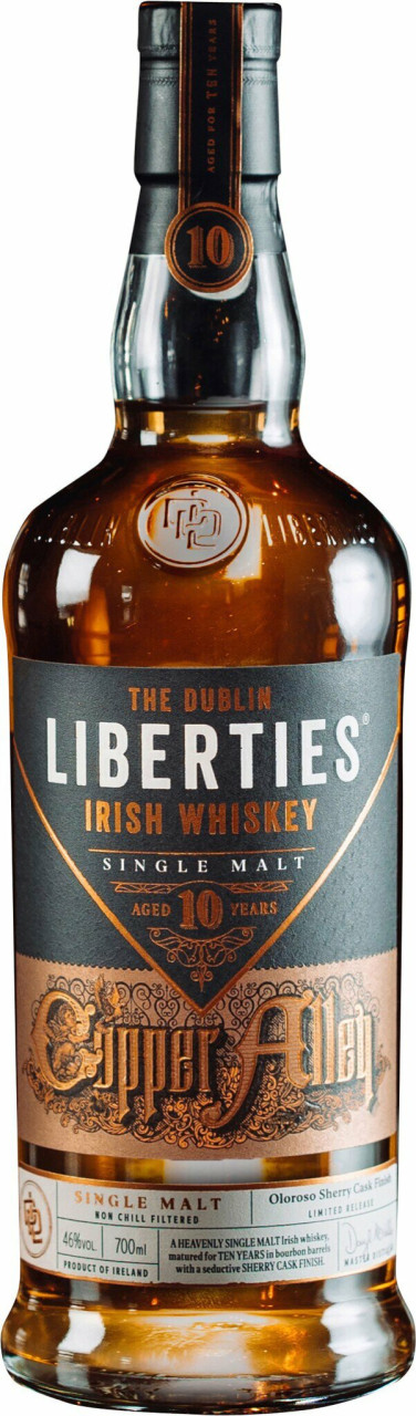 Dublin Liberties Distillery Copper Alley Single Malt Irish Whiskey