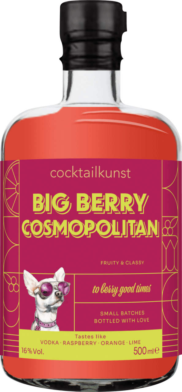 Cocktailkunst Big Berry Cosmopolitan