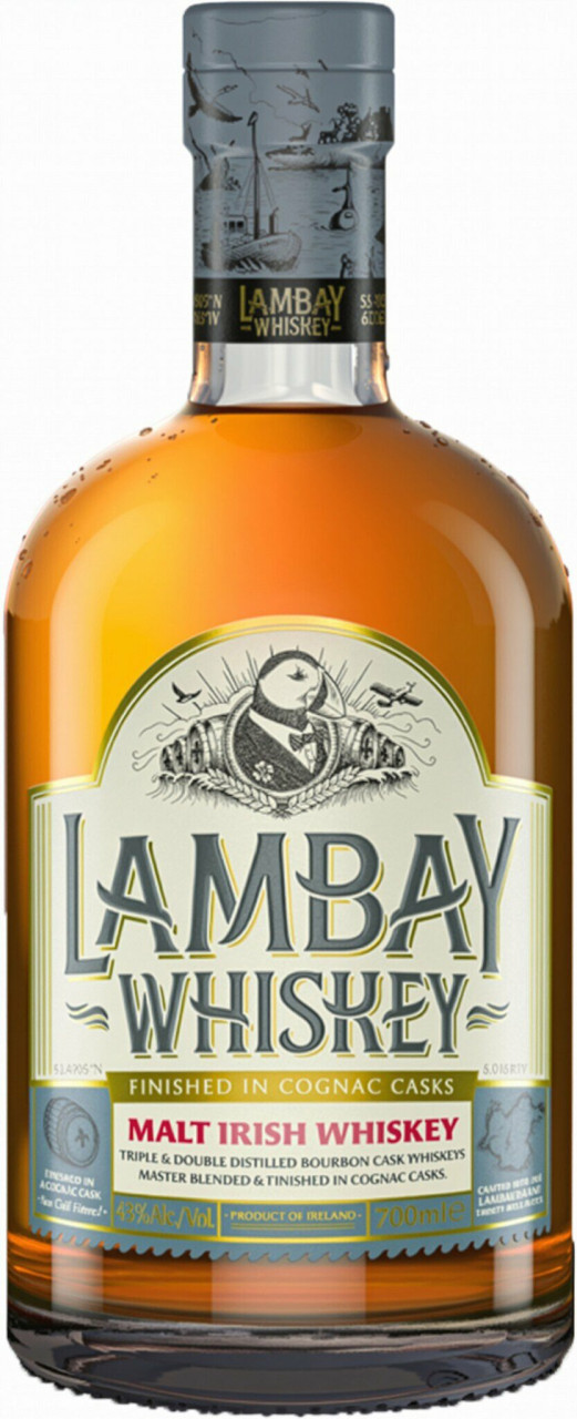 Lambay Malt Irish Whiskey cognac-cask finished